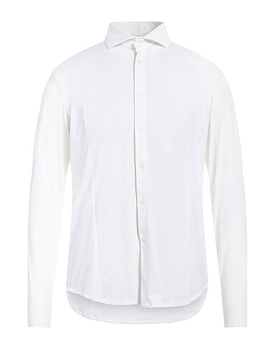 GREY DANIELE ALESSANDRINI Solid colour shirt White 76% Polyamide, 24% Elastane