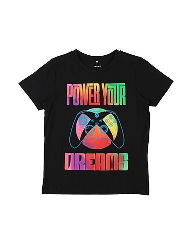 NAME IT® T-shirt Black 95% Organic cotton, 5% Elastane