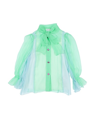 DOLCE&GABBANA Patterned shirts & blouses Light green 100% Silk