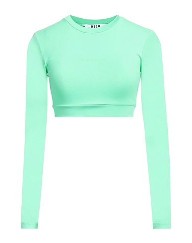 MSGM Cropped Top Grün 91% Polyamid, 9% Elastan