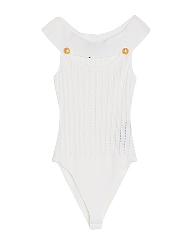 BALMAIN TOPWEAR White 83% Viscose, 17% Polyamide