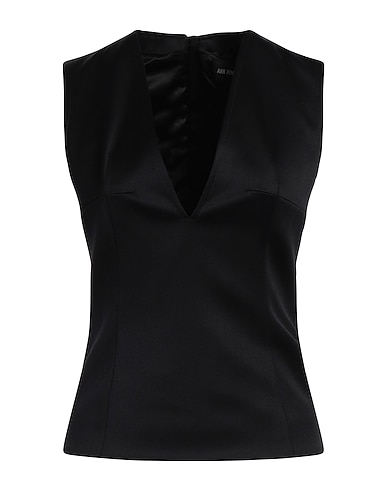 ANN DEMEULEMEESTER Top Black 98% Virgin Wool, 2% Polyamide