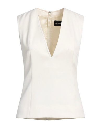 ANN DEMEULEMEESTER Top White 98% Virgin Wool, 2% Polyamide