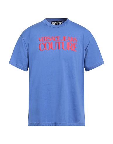 VERSACE JEANS COUTURE T-shirt Pastel blue 100% Cotton