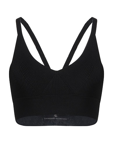 ERMANNO SCERVINO Top Black 59% Viscose, 41% Polyester