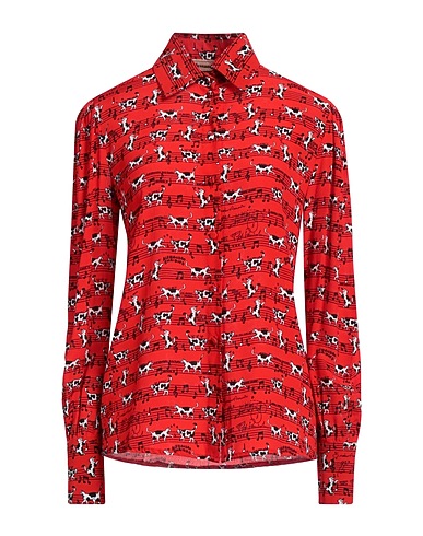 ALESSANDRO ENRIQUEZ Patterned shirts & blouses Red 100% Viscose