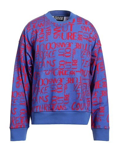 VERSACE JEANS COUTURE Sweatshirt Purple 100% Cotton, Elastane