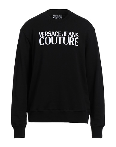 VERSACE JEANS COUTURE Sweatshirt Black 100% Cotton, Elastane