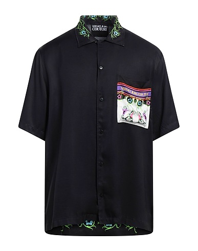 VERSACE JEANS COUTURE Patterned shirt Black 100% Viscose