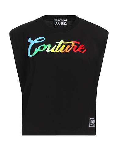 VERSACE JEANS COUTURE T-shirt Black 100% Cotton