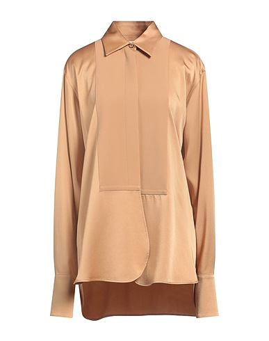 JIL SANDER Solid color shirts & blouses Sand 74% Acetate, 26% Viscose