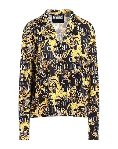 VERSACE JEANS COUTURE Camicie  e bluse fantasia Nero 96% Poliestere, 4% Elastan