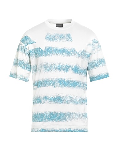 EMPORIO ARMANI T-shirt Sky blue 70% Lyocell, 30% Cotton