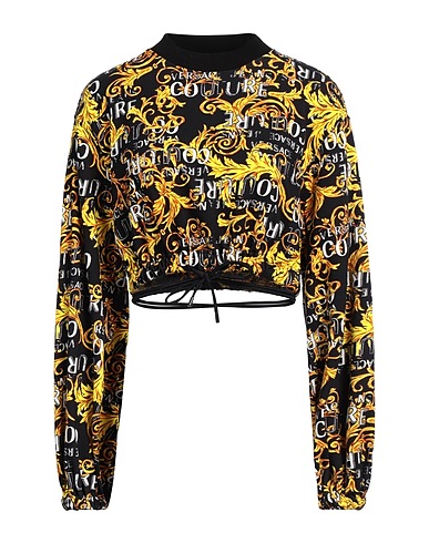 VERSACE JEANS COUTURE Sweatshirt Black 100% Cotton, Elastane