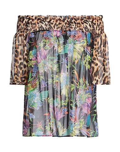 JUST CAVALLI Off-the-shoulder top Black 100% Polyester