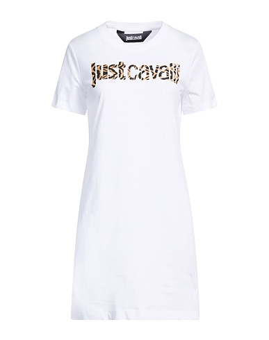 JUST CAVALLI Short dress White 100% Cotton