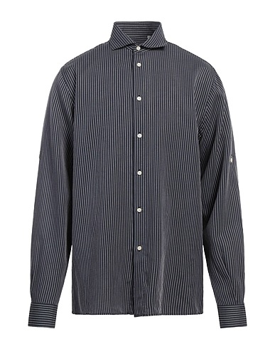 LIU •JO MAN Striped shirt Midnight blue 57% Lyocell, 22% Linen, 21% Cotton