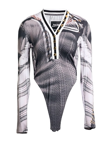JEAN PAUL GAULTIER x Y/PROJECT TOPWEAR Grey 89% Polyamide, 11% Elastane