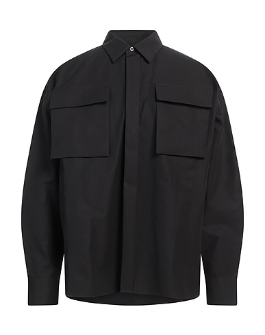 MCQUEEN Solid colour shirt Black 100% Cotton