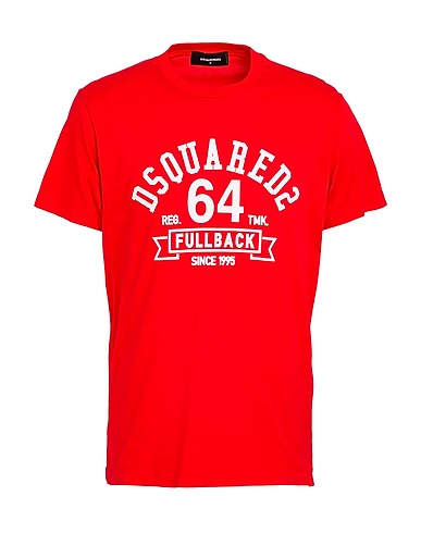 DSQUARED2 T-shirt Rosso 100% Cotone