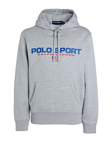 POLO SPORT RALPH LAUREN Hooded track jacket  Grey 80% Cotton, 20% Recycled polyester