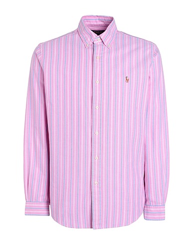 POLO RALPH LAUREN Striped shirt CUSTOM FIT LIGHTWEIGHT OXFORD SHIRT
 Pink 100% Cotton