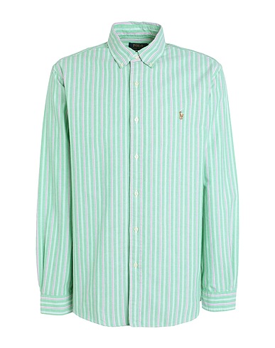 POLO RALPH LAUREN Gestreiftes Hemd CUSTOM FIT LIGHTWEIGHT OXFORD SHIRT
 Grün 100% Baumwolle