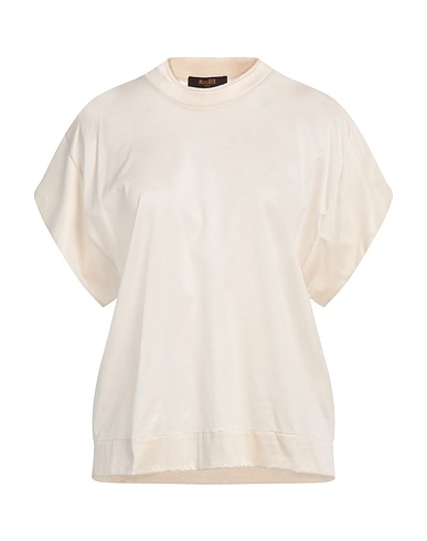 MOORER Basic T-Shirt Ivory 100% Cotton