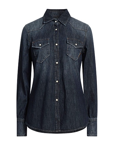 MOORER Denim shirt Blue 100% Cotton