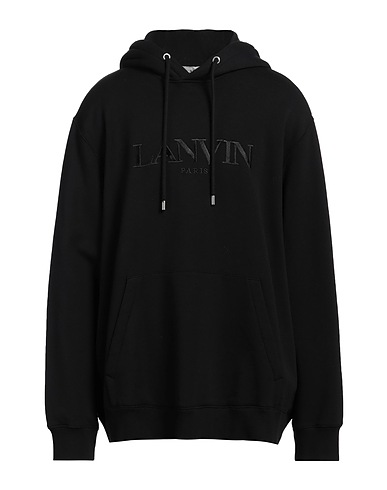 LANVIN Felpa Nero 100% Cotone, Poliestere, Elastan