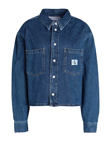 CALVIN KLEIN JEANS Denim shirt Blue 100% Cotton