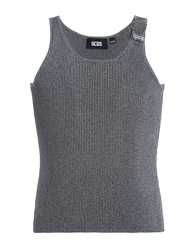 GCDS Tank top Grey 73% Viscose, 27% Polyester