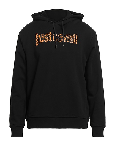 JUST CAVALLI Felpa Nero 100% Cotone, Elastan