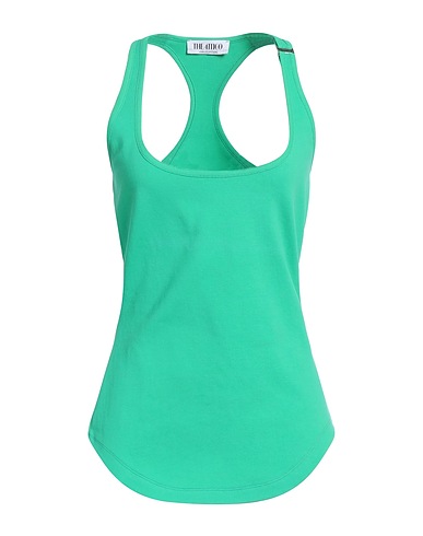 THE ATTICO Top Light green 100% Cotton, Elastane