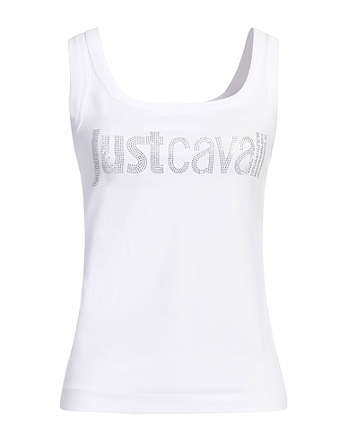 JUST CAVALLI Top Bianco 95% Cotone, 5% Elastan
