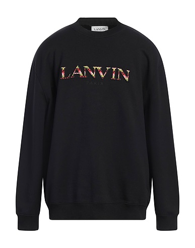LANVIN Sweatshirt Black 100% Cotton, Polyester, Elastane