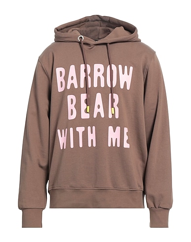 BARROW Hooded track jacket  Brown 100% Cotton