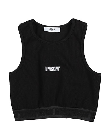 MSGM Top Black 95% Cotton, 5% Elastane