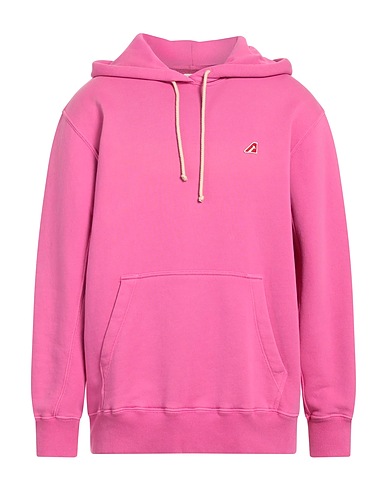 AUTRY Hooded track jacket  Fuchsia 100% Cotton, Elastane