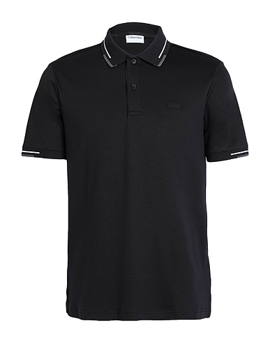 CALVIN KLEIN Polo Nero 100% Cotone