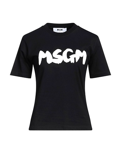 MSGM T-shirt Nero 100% Cotone