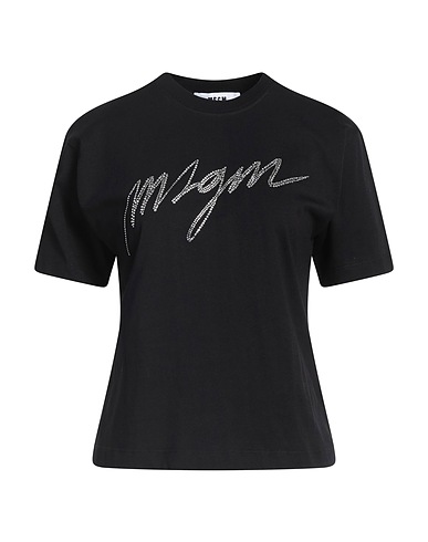 MSGM T-shirt Black 100% Cotton