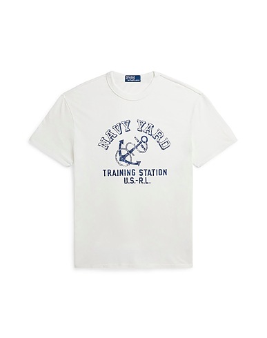 POLO RALPH LAUREN Ｔシャツ CLASSIC FIT JERSEY GRAPHIC T-SHIRT
 アイボリー コットン 100%