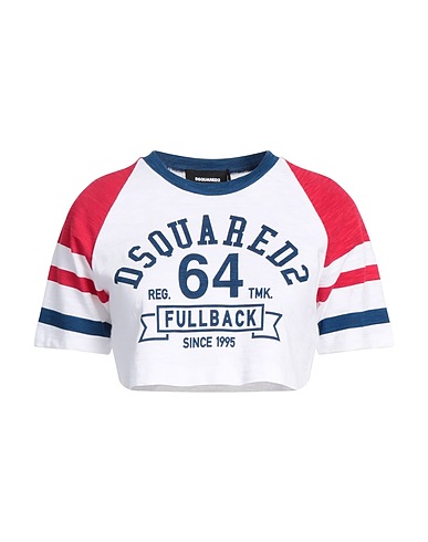 DSQUARED2 Crop top White 100% Cotton