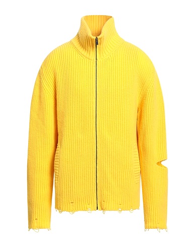 A PAPER KID Cardigan Giallo 90% Lana Merino, 10% Cachemire