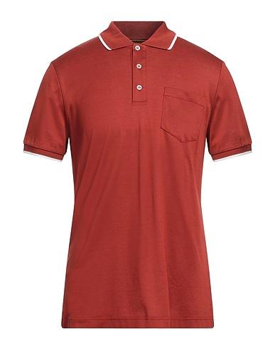 MOORER Polo shirt Rust 100% Cotton