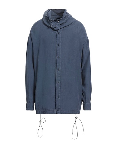 EMPORIO ARMANI Linen shirt Navy blue 100% Linen