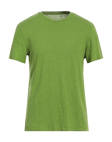 MAJESTIC FILATURES Basic T-Shirt Limettengrün 94% Leinen, 6% Elastan