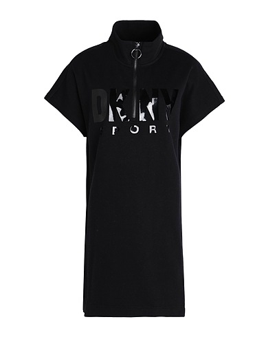 DKNY Vestito corto Nero 60% Cotone, 40% Poliestere