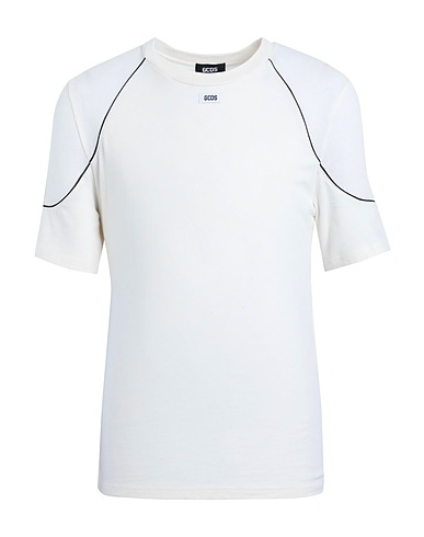 GCDS T-shirt Avorio 100% Cotone